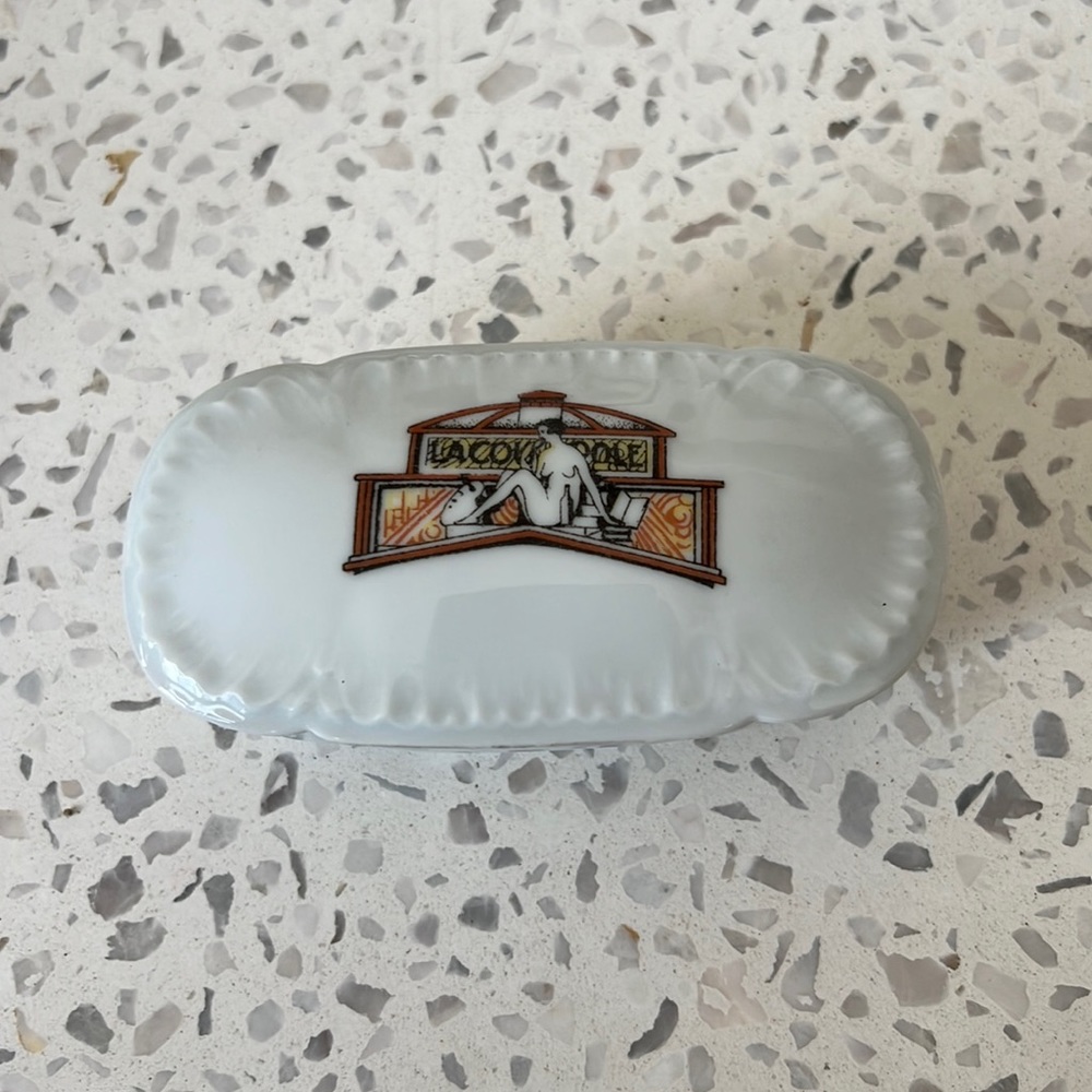 Limoges France Trinket Box Porcelain Royale Limoges Art Deco Style La Coupole